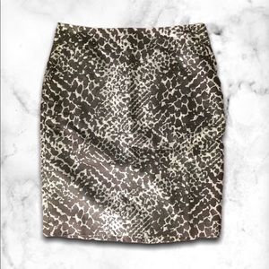Loft Animal Print Pencil Skirt